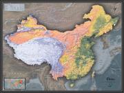 China Physical Wall Map