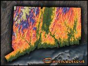 Connecticut Topo Wall Map