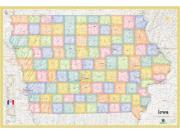 Iowa Political Wall Map