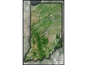 Indiana Satellite Wall Map