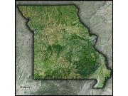 Missouri Satellite Wall Map