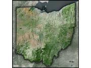 Ohio Satellite Wall Map