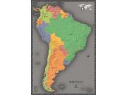 South America Contemporary Wall Map