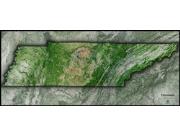 Tennessee Satellite Wall Map