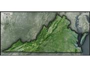 Virginia Satellite Wall Map