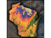 Wisconsin Topo Wall Map