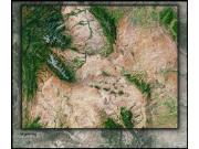 Wyoming Satellite Wall Map