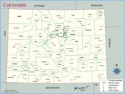 Colorado County Outline Wall Map