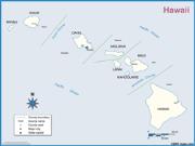 Hawaii County Outline Wall Map