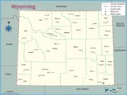 Wyoming County Outline Wall Map