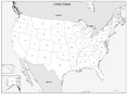 USA State Outline Wall Map from MarketMaps