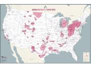 Natural Gas Fields of the United States Wall Map from MarketMAPS