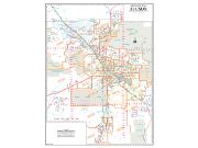 Tucson Arterial and Collector Streets Zip Code Wall Map