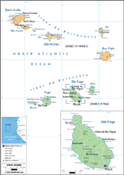Cape Verde Political Wall Map