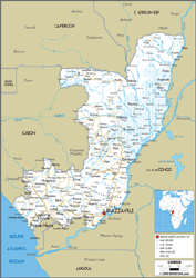 Congo Road Wall Map