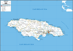 Jamaica Road Wall Map