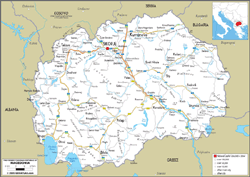Macedonia Road Wall Map