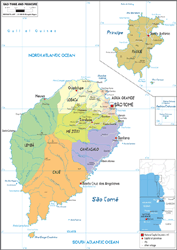 Sao-tome Political Wall Map