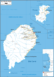 Sao-tome Road Wall Map