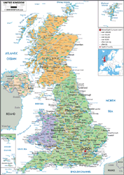 Uk Political Wall Map