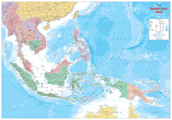 South East Asia Wall Map by HEMA Maps