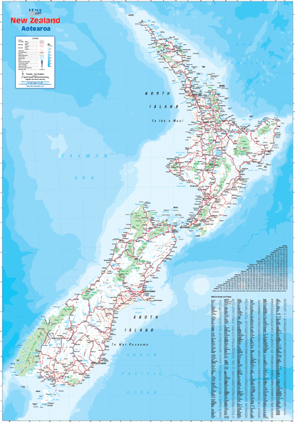 New Zealand Wall Map