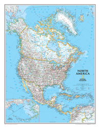 North America Wall Maps by National Geographic