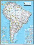 South America Wall Map