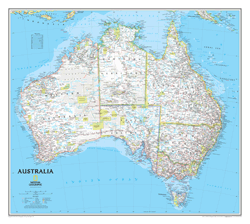 Australia Wall Map National Geographic
