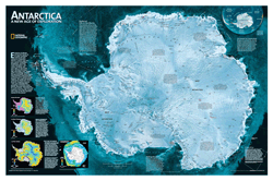 Antarctica Wall Map National Geographic