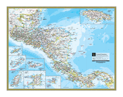 Central America Wall Maps by National Geographic