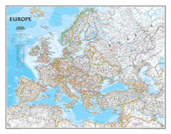 Europe Wall Map National Geographic