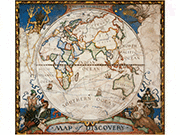 Map of Discovery Eastern Hemisphere Wall Map