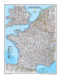 France Political Wall Maps by National Geographic