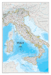 Italy Wall Maps by National Geographic