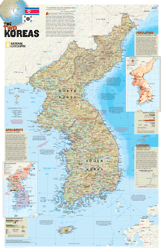 Korea Wall Map National Geographic