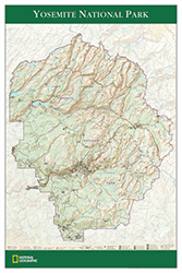 Yosemite National Park Wall Map National Geographic