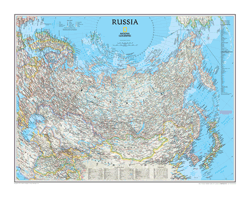 Russia Political Wall Maps by National Geographic