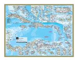 West Indies Wall Maps by National Geographic