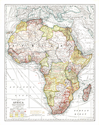 Africa 1909 Wall Map National Geographic