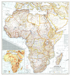 Africa 1943 Wall Map