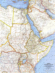 Africa 1963 Wall Map National Geographic