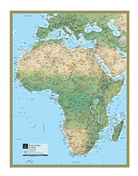 Africa Physical Wall Maps by National Geographic
