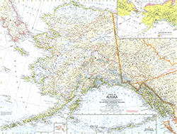 Alaska 1959 Wall Map