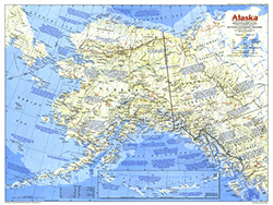 Alaska 1984 Wall Map