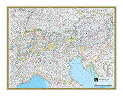 The Alps Wall Map National Geographic