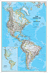 The Americas Political Wall Map