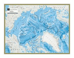 Arctic Ocean Floor Wall Map National Geographic