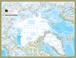Arctic Ocean Wall Map National Geographic