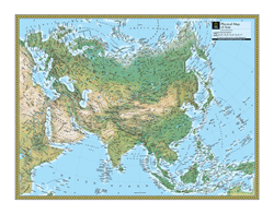 Asia Physical Wall Map National Geographic